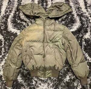 Vintage Gas Collection Duck Down Split Hood Puffer Bomber Jacket